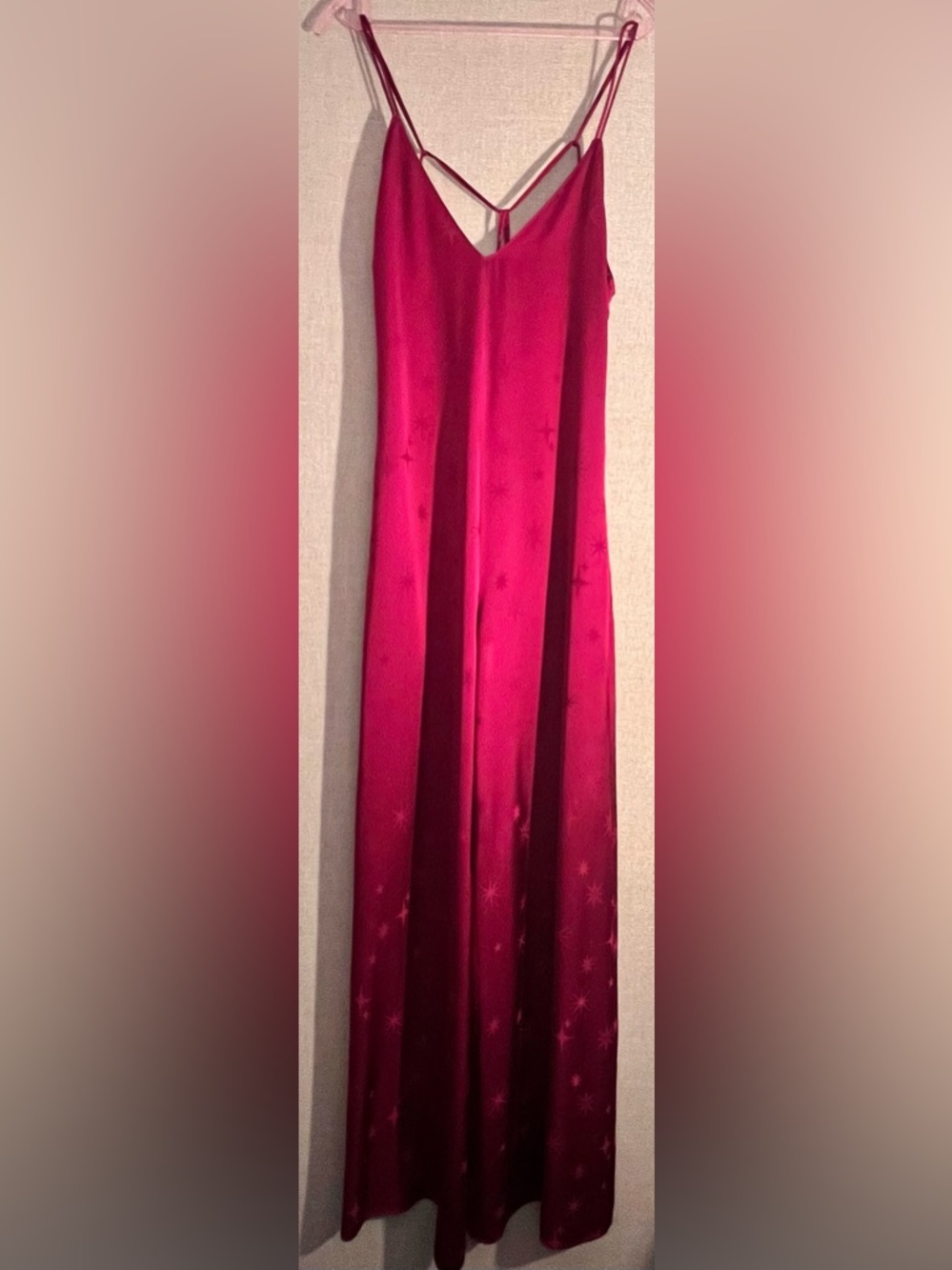 Forte-Forte, Made in Italy. Gorgeous Jacquard Magenta Wide-Leg Jumpsuit - Picture 6 of 9
